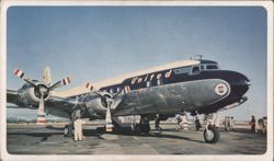 United Air Lines DC-6 Mainliner Aircraft Postcard
