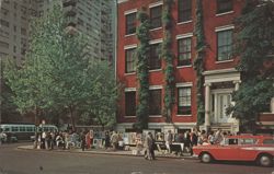 Greenwich Village, NYC - Bohemian Atmosphere, Street Scene Postcard