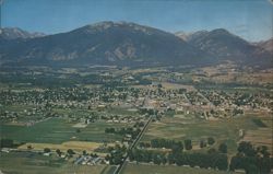 Hamilton, MT Overlooking Bitterroot Valley & Mountains Postcard