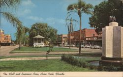 The Mall and Business Area, Avon Park, Florida Postcard