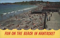 Fun on the Beach, Nantasket Postcard