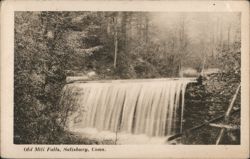 Old Mili Falls, Salisbury, CT Postcard