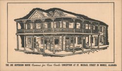 Joe Jefferson House, Fine Foods, Mobile, AL Postcard