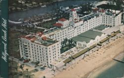 Hollywood Beach Hotel, Beach & Ocean Aerial View Postcard