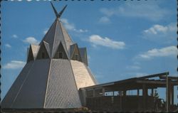 Eglise St-Louis de France Church, Teepee Design Postcard
