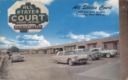 All States Court Motel, Kitchenettes, Gallup, NM Postcard
