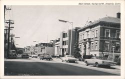 Main Street, facing north, Ansonia, Conn. Postcard