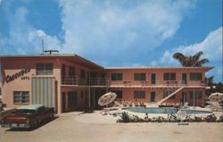 Opperman's Cascade Apts. Pool, Singer Island, Florida Postcard