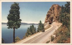 Cave Rock, Lake Tahoe - Road and Tunnel Postcard