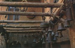 Mission Inn Garden of the Bells, Riverside CA Postcard