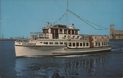 M. V. "SHEARWATER" Harbor Cruises Long Beach Postcard