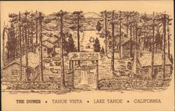The Dunes Cottages & Rooms, Tahoe Vista, Lake Tahoe Postcard