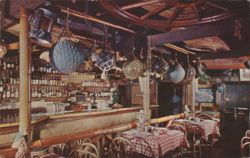 "The Deck" Bar, Trader Vic's, Oakland, CA Postcard