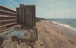 Surf & Sand Hotel, Pool & Beach, Laguna Beach, CA Postcard