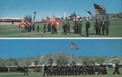 Marine Corps Base Twentynine Palms, CA - Flags & Band Postcard