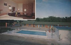 College Motel, Heated Pool, Air Conditioned Rooms Postcard