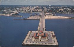 Municipal Pier & Casino, St. Petersburg, FL Postcard