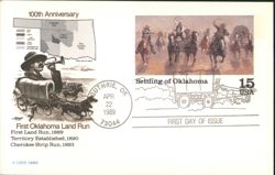 100th Anniversary Oklahoma Land Run, Settling of Oklahoma Postcard