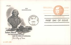 Robert Morris, First Superintendent of Finance, First Day of Issue Postcard