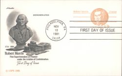 Robert Morris First Day of Issue, First Superintendent of Finance Postcard