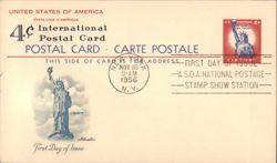 First Day of Issue 4¢ International Postal Card Statue of Liberty Postcard