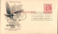 First Day of Issue ASDA National Postage Stamp Show 1951 Postcard