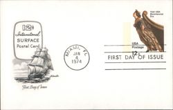 12c International Surface Postal Card Bicentennial Era Postcard