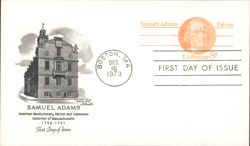 Samuel Adams, Old State House, Boston, MA First Day Issue Postcard