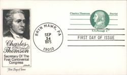 Charles Thomson Secretary First Continental Congress FDOI Postcard