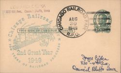 Chicago Railroad Fair 100 Years Railroad Progress 1949 Postcard