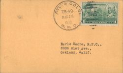 1939 RPO Jones & Barky 1 Cent Stamp Postcard