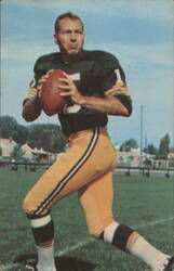 Autographed Bart Starr, Green Bay Packers Quarterback Postcard