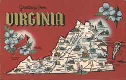 Greetings from Virginia Postcard