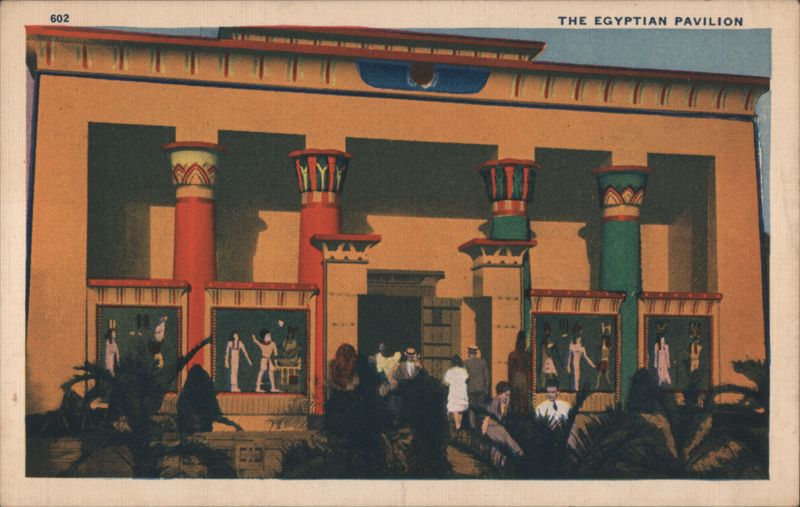 Egyptian Pavilion, Chicago World's Fair, 1933 Illinois