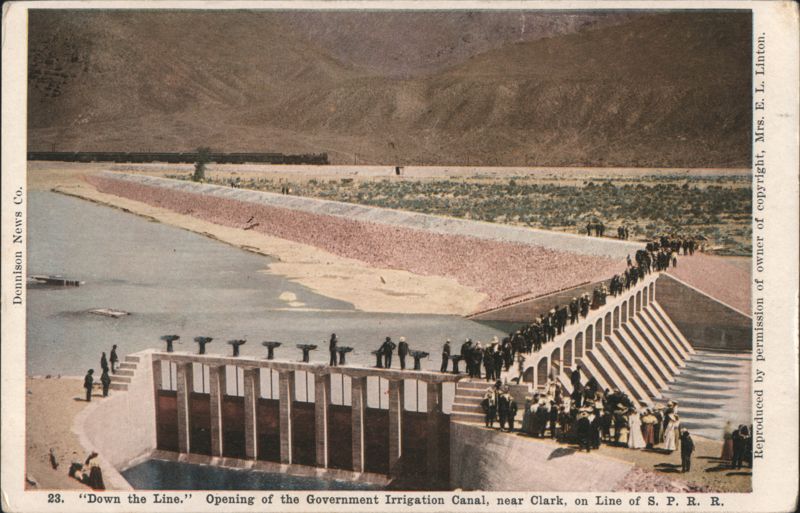 Opening of Government Irrigation Canal, near Clark, S.P.R.R. Nevada