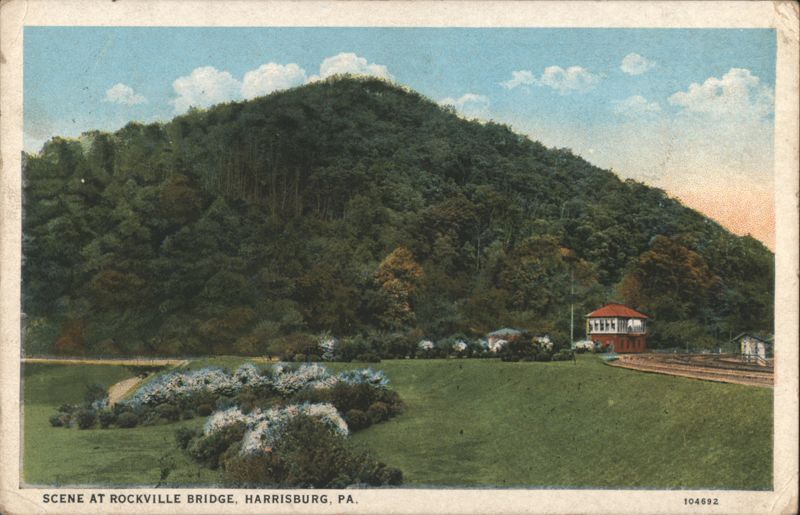 Scene at Rockville Bridge, Harrisburg, PA. Pennsylvania