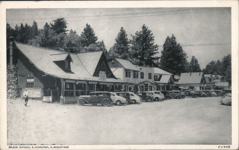 Main Street, Crestline, CA with Cars & Buildings California