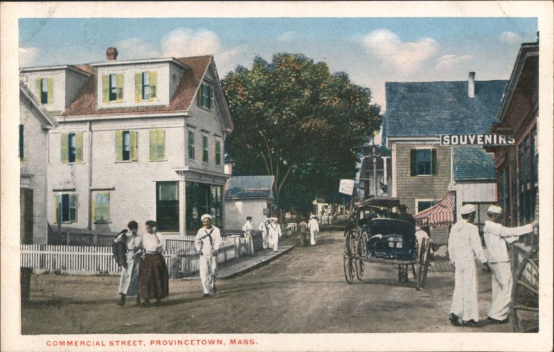 Commercial Street, Provincetown, MA - Horse Carriage, Shops Massachusetts