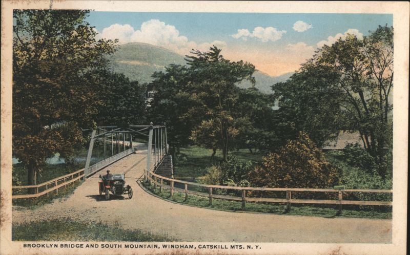 Brooklyn Bridge & South Mountain, Windham, Catskill Mts. New York