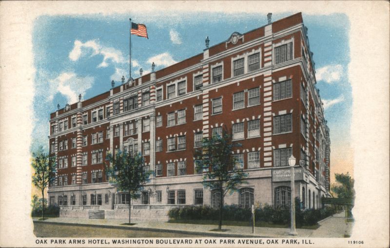 OAK PARK ARMS HOTEL, WASHINGTON BLVD. at OAK PARK AVE. Illinois