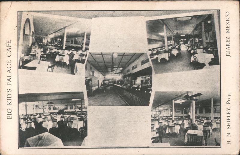 BIG KID'S PALACE CAFE, Interior Views & Menu Juarez Mexico