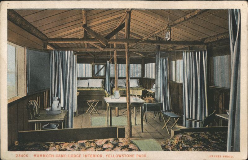 Mammoth Camp Lodge Interior, Yellowstone Park J. E. Haynes
