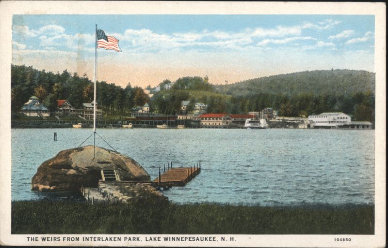 The Weirs from Interlaken Park, Lake Winnipesaukee, NH Laconia New Hampshire