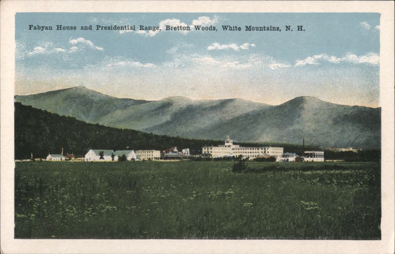 Fabyan House and Presidential Range, White Mountains Bretton Woods New Hampshire