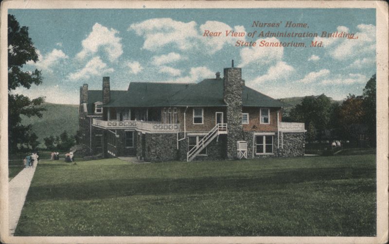 Nurses' Home, Rear View of Administration Building Maryland