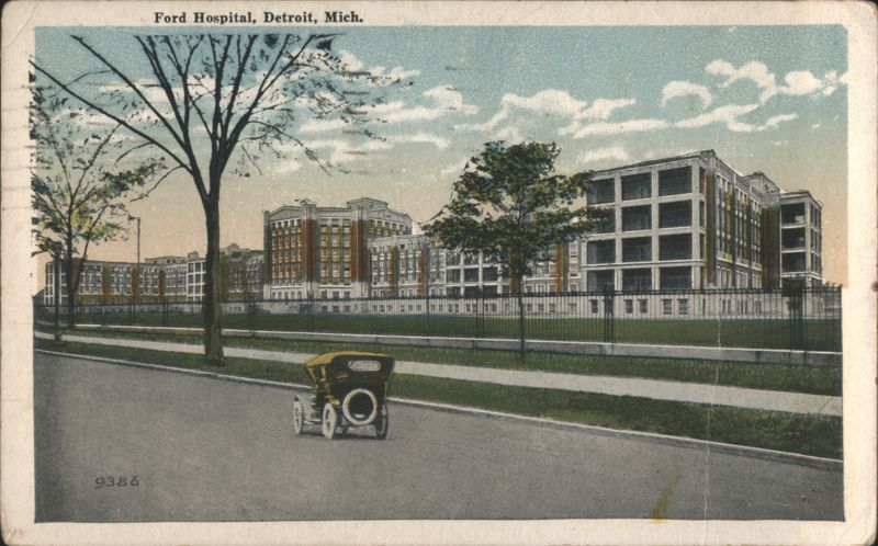 Ford Hospital with Car Detroit Michigan