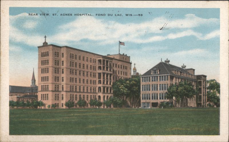 Rear View, St. Agnes Hospital Fond du Lac Wisconsin