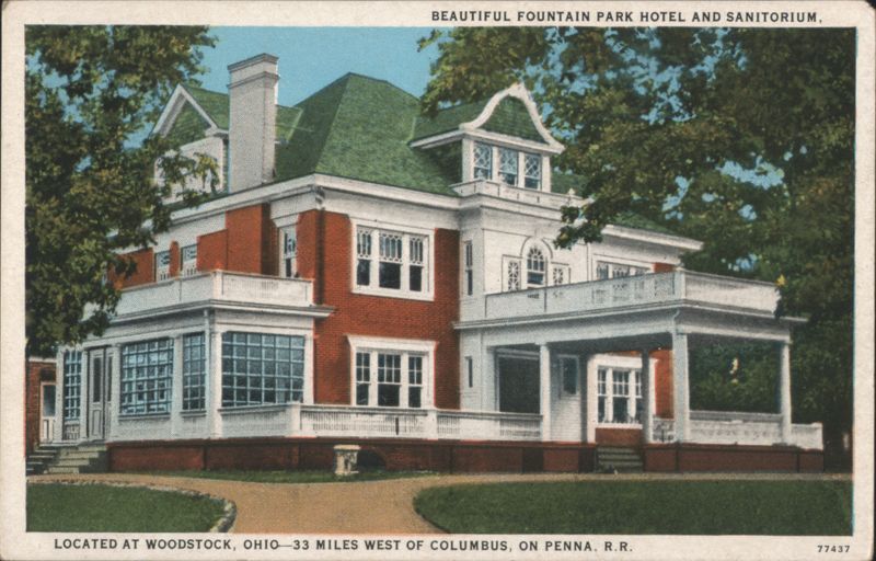 Fountain Park Hotel & Sanitarium, Zymo-Magnetic Water Baths Woodstock Ohio