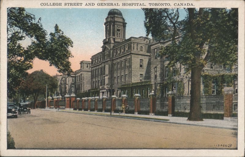 College Street and General Hospital Toronto Canada