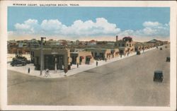 Miramar Court Tourist Colony, Galveston Beach, Texas Postcard